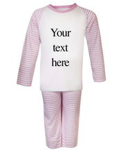 Load image into Gallery viewer, Custom Your Own Girls Pink Pyjamas
