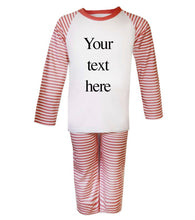 Load image into Gallery viewer, Custom Your Own Red White Christmas Pyjamas
