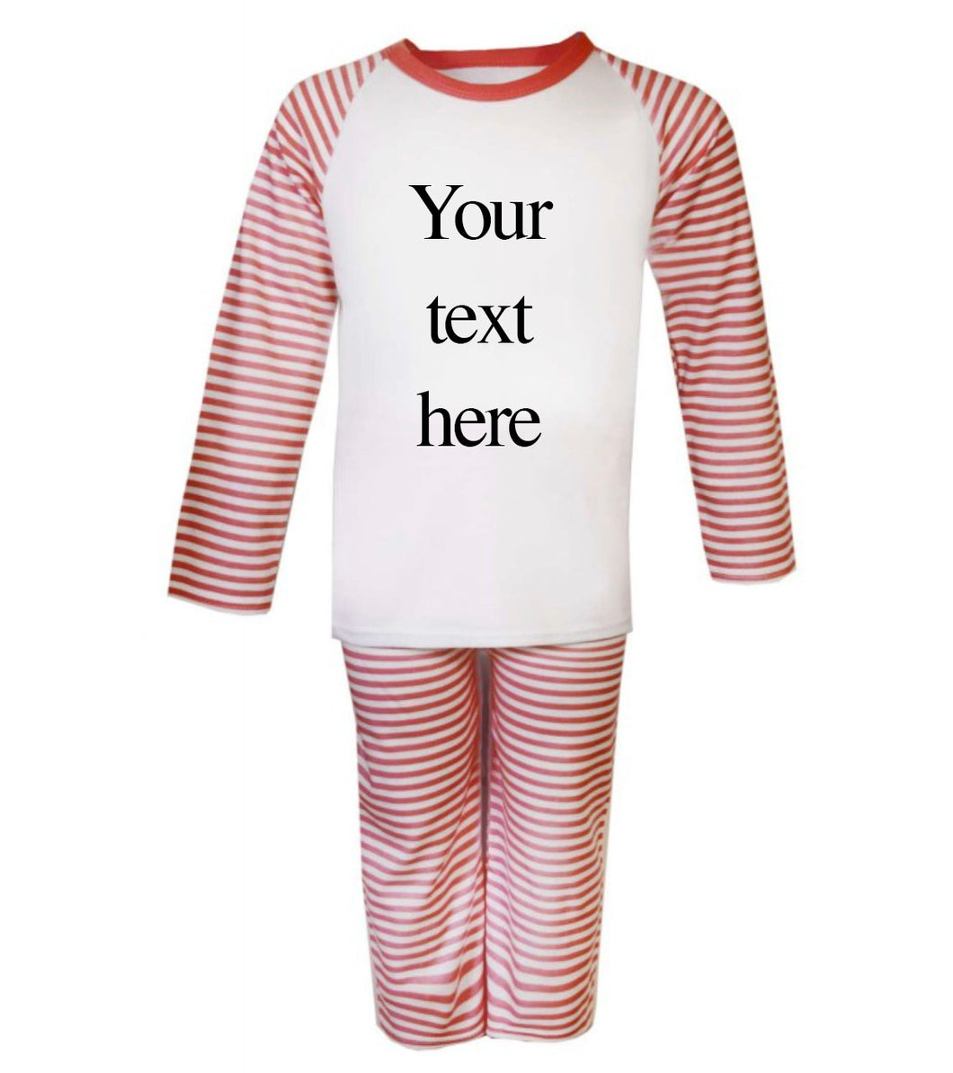 Custom Your Own Red White Christmas Pyjamas