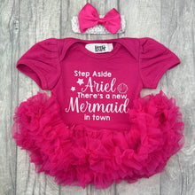 Load image into Gallery viewer, Newborn Disney Princess Tutu Romper, Ariel Mermaid Baby Girl Dress

