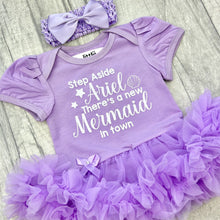 Load image into Gallery viewer, Newborn Disney Princess Tutu Romper, Ariel Mermaid Baby Girl Dress
