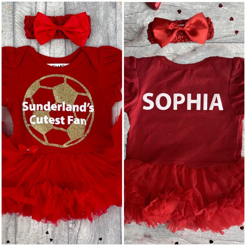 Personalised Sunderland's Cutest Fan Tutu Romper - Little Secrets Clothing