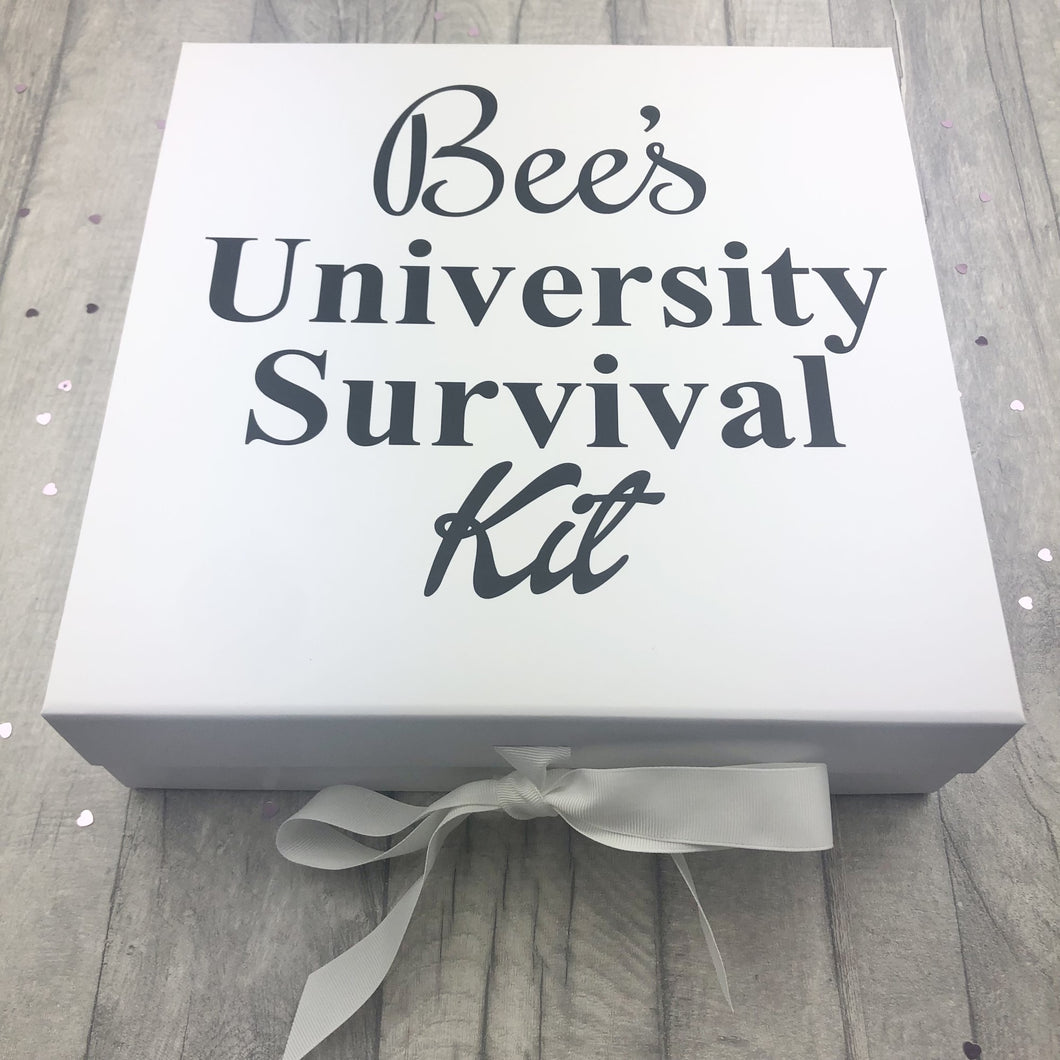 Personalised University Survival Keepsake Gift box