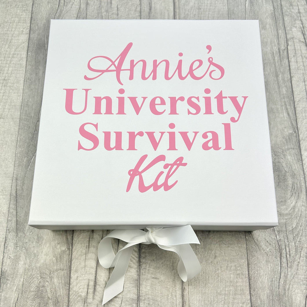 Personalised University Survival Keepsake Gift box