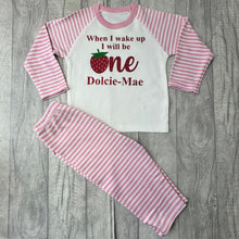 Load image into Gallery viewer, Strawberry 1st Birthday, Personalised When I Wake Up Pyjamas
