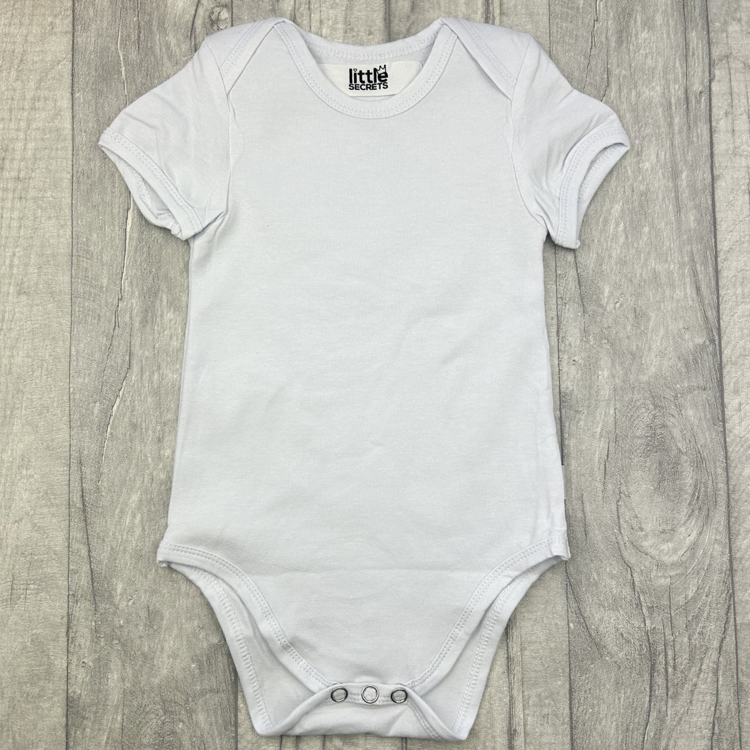 Plain White Short Sleeved Baby Romper Newborn