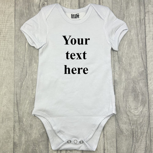 Custom Your Own White Short Sleeve Baby Romper