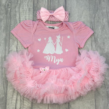 Load image into Gallery viewer, Wicked Personalised Baby Girl Sequin Dress, Halloween Witch Tutu Romper With Headband
