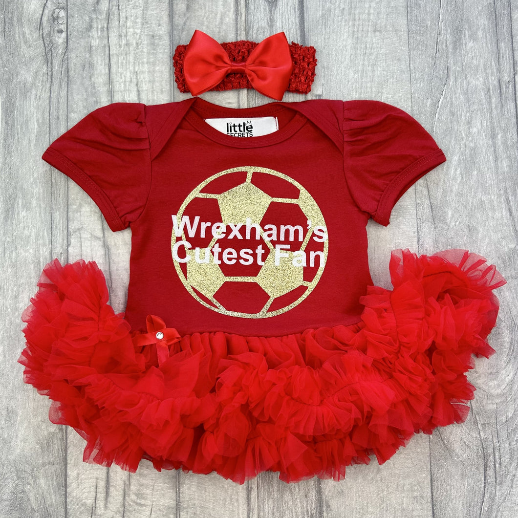 Wrexham's Cutest Fan Baby Girls Football Tutu Romper Dress - Little Secrets Clothing