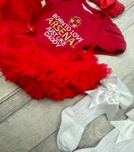 Load image into Gallery viewer, Cute Football Baby Girl Tutu Romper Set
