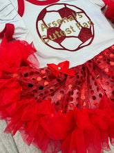 Load image into Gallery viewer, Arsenal's Cutest Fan Football Tutu Romper
