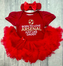 Load image into Gallery viewer, Cute Football Baby Girl Tutu Romper Set
