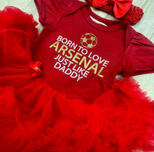 Load image into Gallery viewer, Cute Football Baby Girl Tutu Romper Set
