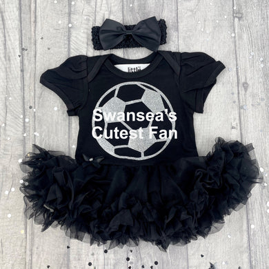 Baby Girls Swansea's Cutest Fan Football Tutu Romper - Little Secrets Clothing