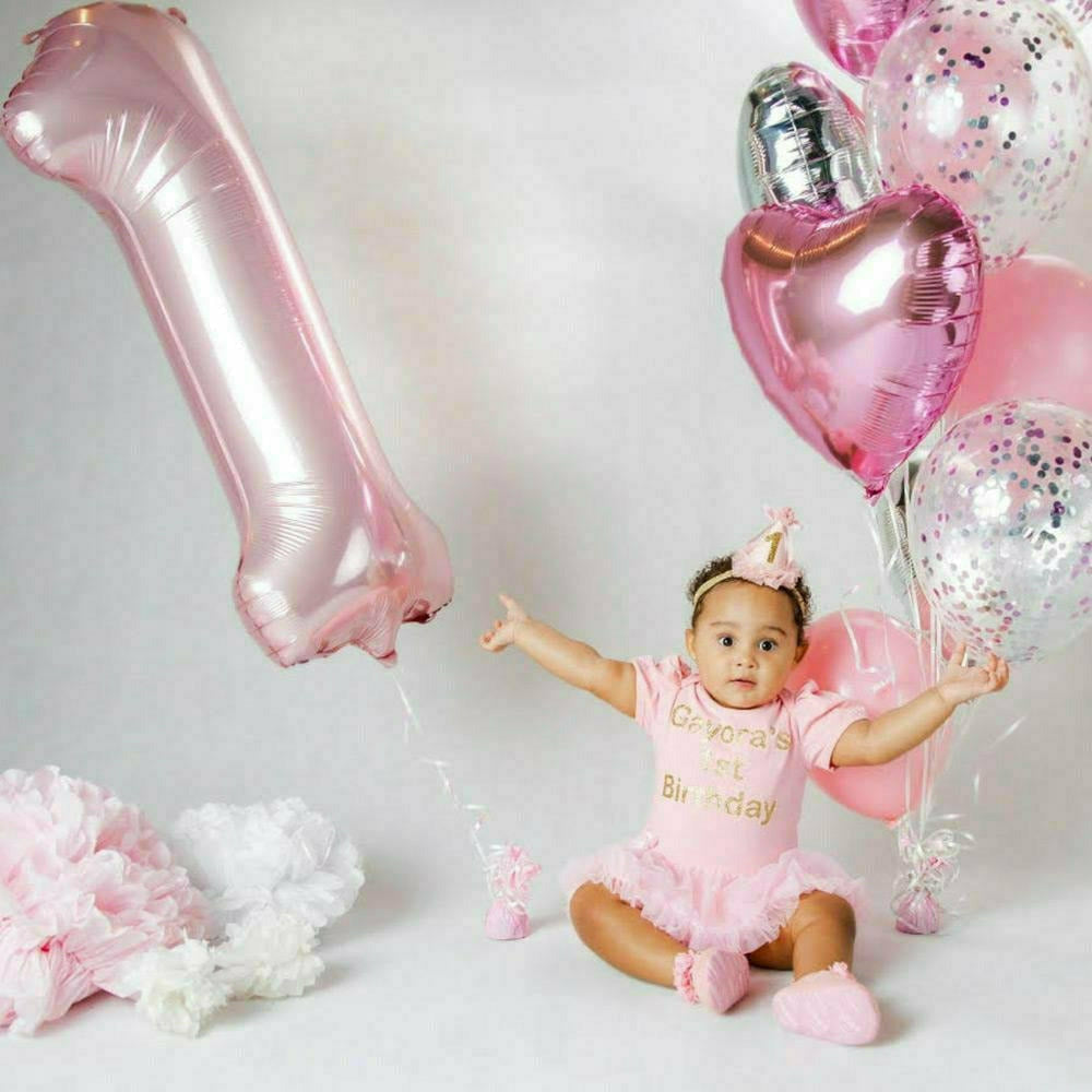 Baby Girls Personalised 1st Birthday Tutu Romper, Cake Smash Dress - Little Secrets Clothing