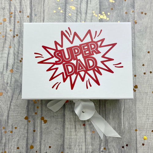 Personalised 'Super Dad' Happy Father's Day Name Small Keepsake Gift Box