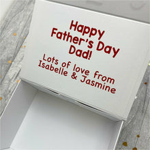 Load image into Gallery viewer, Personalised &#39;Super Dad&#39; Happy Father&#39;s Day Name Small Keepsake Gift Box
