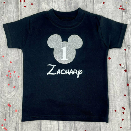 Personalised Mickey Mouse Birthday T-Shirt