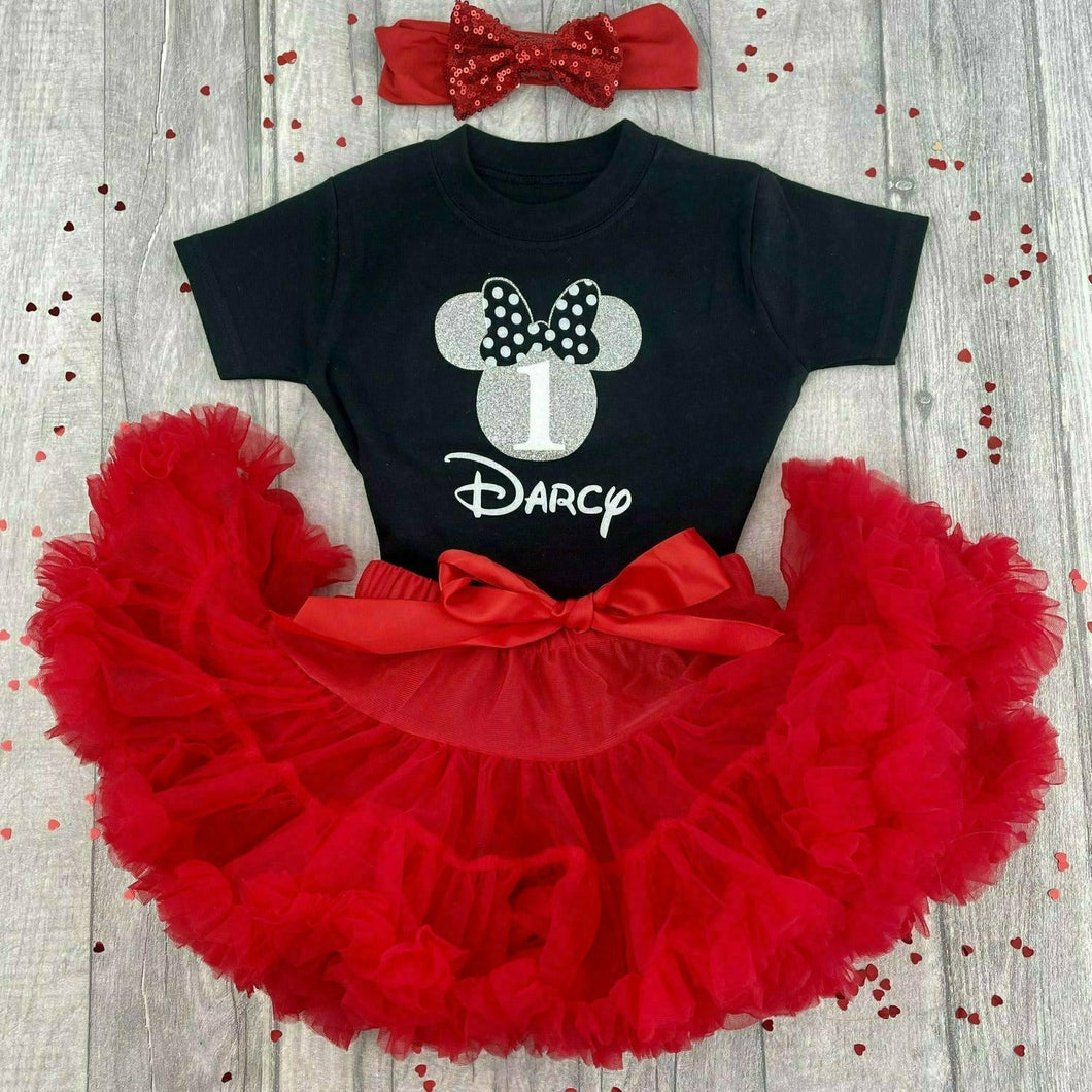 Birthday Girls Personalised Minnie Mouse Outfit Set