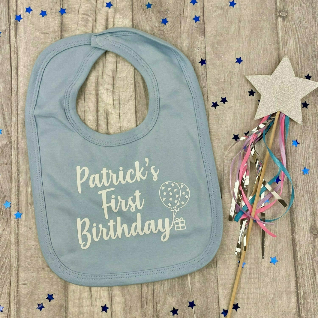 Personalised First Birthday Baby Bib