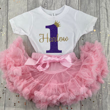 Load image into Gallery viewer, Girls Personalised Pink Birthday Outfit Set
