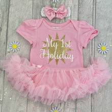 Load image into Gallery viewer, My 1st Holiday Tutu Romper
