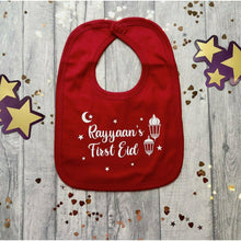 Load image into Gallery viewer, Personalised First Eid Newborn Baby Bib
