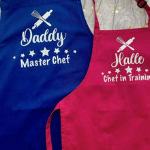 Load image into Gallery viewer, Personalised Master Chef Apron Set and &#39;Family Favourites&#39; Recipe Book, Gift Set - Little Secrets Clothing
