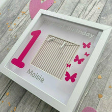 Load image into Gallery viewer, Personalised &#39;My First Birthday&#39; Butterfly Baby Photo Frame
