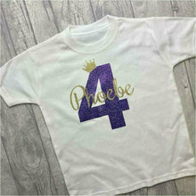 Load image into Gallery viewer, Children&#39;s Personalised Birthday T-shirt
