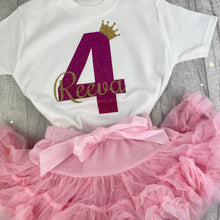 Load image into Gallery viewer, Girls Personalised Pink Birthday Outfit Set
