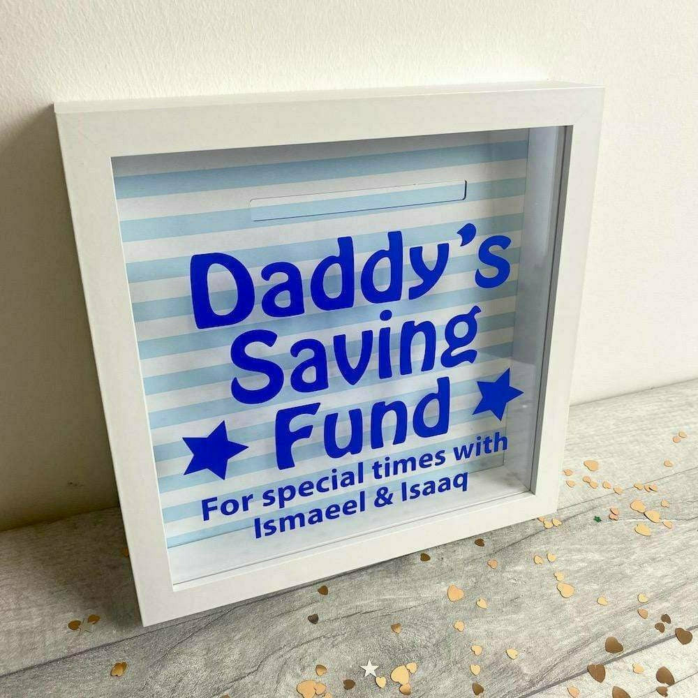 'Daddy's Saving Fund' Personalised Money Box, Father's Day Gift
