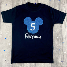 Load image into Gallery viewer, Personalised Mickey Mouse Birthday T-Shirt

