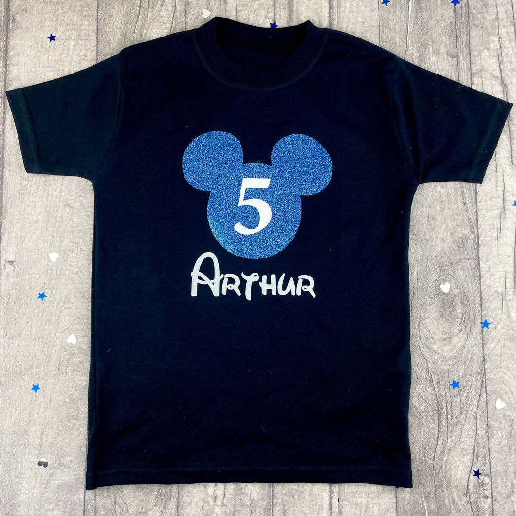 Personalised Mickey Mouse Birthday T-Shirt