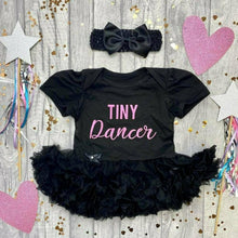 Load image into Gallery viewer, &#39;Tiny Dancer&#39; Baby Girl Tutu Romper With Matching Bow Headband
