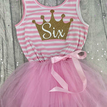 Load image into Gallery viewer, Girls Birthday Pink Tutu Dress, Summer - Little Secrets Clothing
