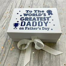 Load image into Gallery viewer, Personalised &#39;World&#39;s Greatest Daddy&#39; Happy Father&#39;s Day Name Small Keepsake Gift Box
