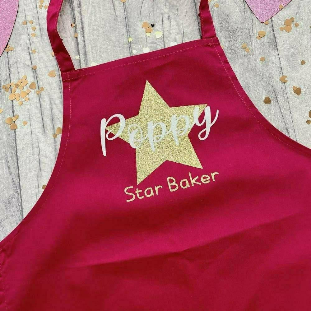 Kids Star Baker Apron Personalised
