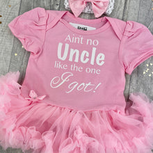 Load image into Gallery viewer, Baby Girl Uncle Gift, Ain&#39;t No Uncle Like The One I Got Tutu Romper With Headband - Little Secrets Clothing
