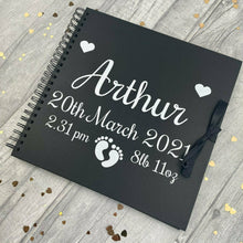 Load image into Gallery viewer, Personalised Baby Newborn Christening Scrapbook Gift 8x8inch
