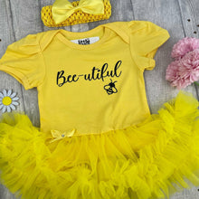 Load image into Gallery viewer, Bee-utiful Summer Baby Girl Tutu Romper, Bumble Bee
