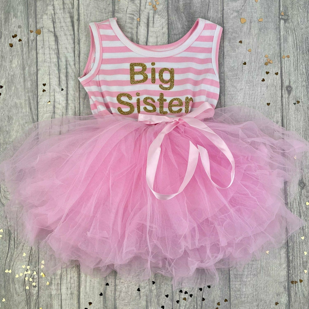 Big Sister Pink Tutu Dress