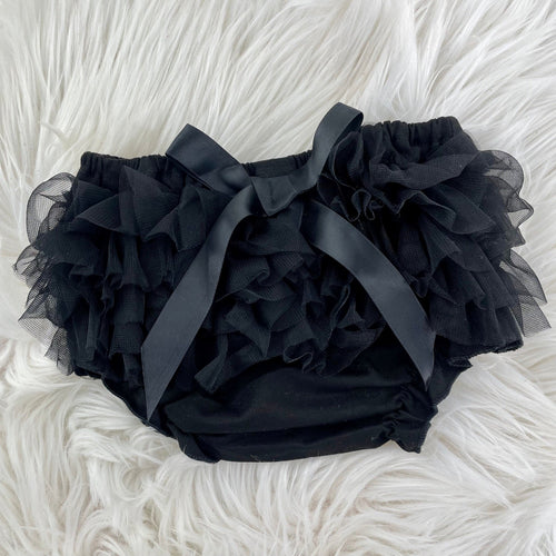 Baby Girls Luxury Black Bloomer Shorts
