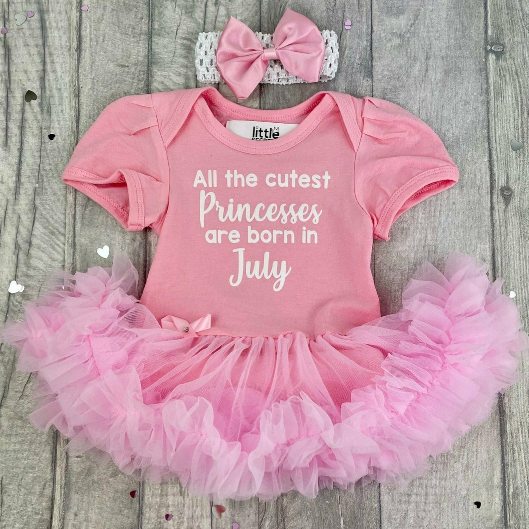 Newborn Birth Month Announcement Baby Girl Tutu Romper - Little Secrets Clothing