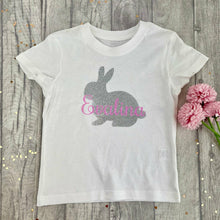 Load image into Gallery viewer, Children&#39;s Personalised Easter Bunny T-shirt
