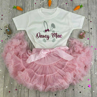 Girls Personalised Pink Easter Bunny Outfit - Little Secrets Clothing