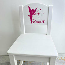 Load image into Gallery viewer, Personalised Baby Girls Tinker Bell Inspired Fairy Design White Wooden Nursery Chair
