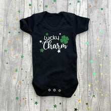Load image into Gallery viewer, &#39;Lucky Charm&#39; Baby Girls or Boys Short Sleeve Romper
