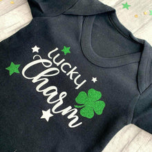 Load image into Gallery viewer, &#39;Lucky Charm&#39; Baby Girls or Boys Short Sleeve Romper
