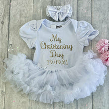 Load image into Gallery viewer, Personalised My Christening Day Baby Girl  White Tutu Romper
